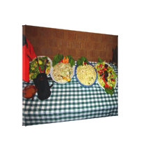 De beste saladebar stretched canvas prints