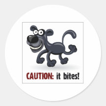 De beten van de het babyPanter van de cartoon Sticker