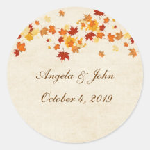 De Bladeren van de herfst Ronde Sticker