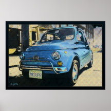 De BLAUW van Mi_COOPER (MINI COOPER) Print