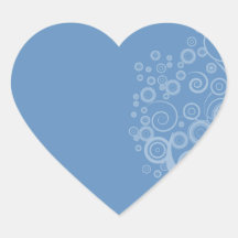 De blauwachtige bloemengift van de boomvalentijnsk stickers