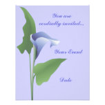 De blauwe Calla BloemenUitnodiging van de Lelie