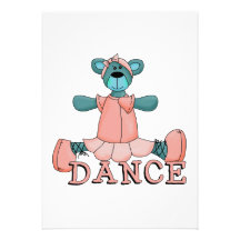 De blauwe en Roze Dans van de Ballerina draagt Persoonlijke Aankondigingen