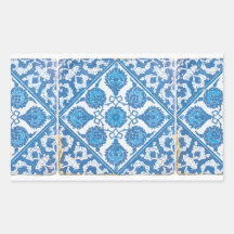 De blauwe en Witte Sticker van de Korenbloem van D