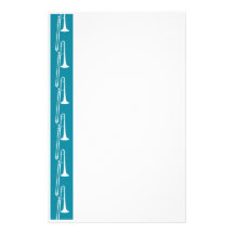 De blauwe Kantoorbehoeften van de Trombone Gpersonaliseerd Briefpapier