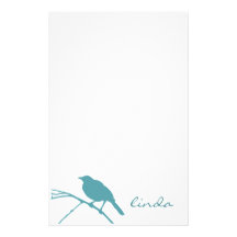 De blauwe Kantoorbehoeften van de Vogel - personal Briefpapier