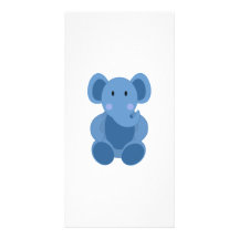 De blauwe Olifant van de Cartoon Gepersonaliseerde Fotokaarten