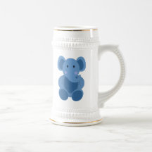 De blauwe Olifant van de Cartoon Koffie Bekers