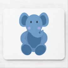 De blauwe Olifant van de Cartoon Muis Mat