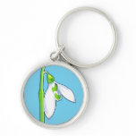 De blauwe Premie Keychain van het sneeuwklokje sleutelhangers