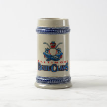 De blauwe Stenen bierkroes van Klauwen Koffie Mok