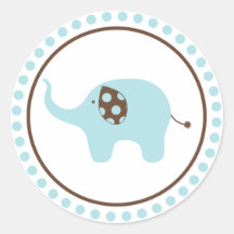 De blauwe Sticker van de Olifant