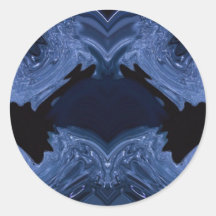De blauwe Sticker van het Hart van de Werveling