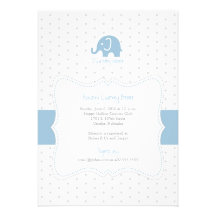 De blauwe Uitnodiging van het Baby shower van Polk