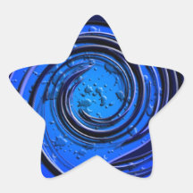 De blauwe Werveling van de Orkaan Ster Sticker