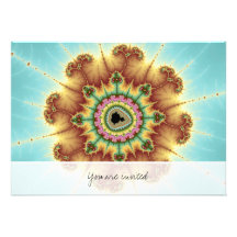 De Bloem van de herfst - Fractal Art. Persoonlijke Aankondiging