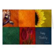 De bloem-Verjaardag van het lapwerk Kaarten