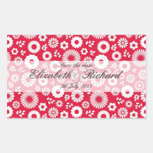 De bloemen rode Sticker van de zomer