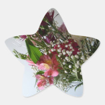 de bloemen van het sterPaar Stervormige Stickers