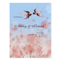 De Bloesem Sakura van de kers en de Liefde slikken Wens Kaarten
