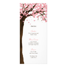De Bloesem van de kers/de Kaart van het Menu van d Custom Reclamekaart