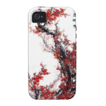 De Bloesem van de pruim--Het Chinese Schilderen Vibe iPhone 4 Cover