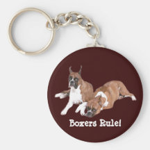 De boksers beslissen Keychain Sleutel Hangers