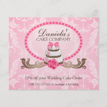 De Bon van de Korting van de cake Folder Ontwerp