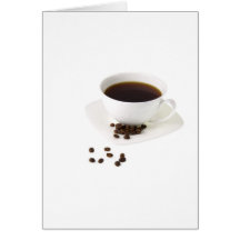 De Bonen van de koffie en Koffie Wenskaart