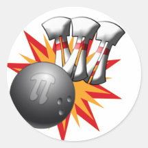 DE BOWLINGSPELER VAN PI - SPEL VAN POLAIR BI - DE  STICKER