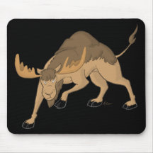 De boze Amerikaanse elanden Hybride Mousepad van d Muismat
