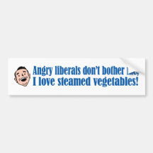 De boze liberalen hinderen me niet bumperstickers