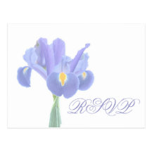 De Briefkaarten van de Iris van het huwelijk RSVP Wenskaart
