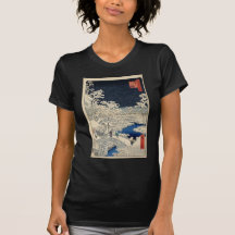 De brug van de Trommel van Hiroshige in Meguro Tshirts