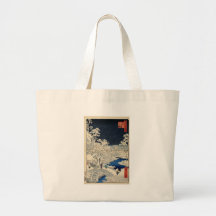 De brug van de Trommel van Hiroshige in Meguro Tassen