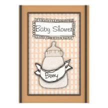 De bruine Uitnodigingen van het Baby shower