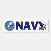 de bumpersticker van de marinevrouw