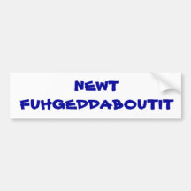 De bumpersticker van Gingrich van Newt