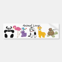 De bumpersticker van het dierenvriend