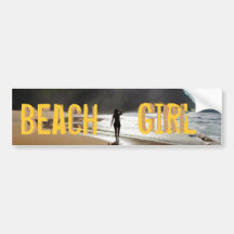 De bumpersticker van het Meisje van het strand