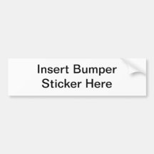 De bumpersticker van het tussenvoegsel hier