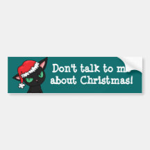 De bumpersticker van knorrige katten antiKerstmis