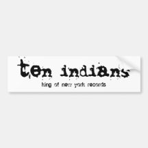 de bumpersticker van tien Indiërs