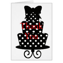 De cake Bruids ShowerThank u kaardt Kaart