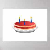 De Cake van de verjaardag Afdruk