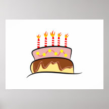 De Cake van de verjaardag Afdruk