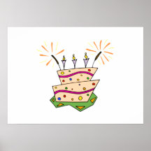 De Cake van de verjaardag Print
