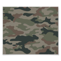De Camouflage van het leger in Groene en Bruine Mi Foto Print