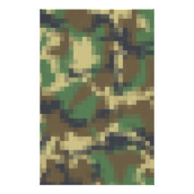 De Camouflage van het pixel Aangepast Briefpapier