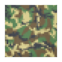 De Camouflage van het pixel Stretched Canvas Afdruk